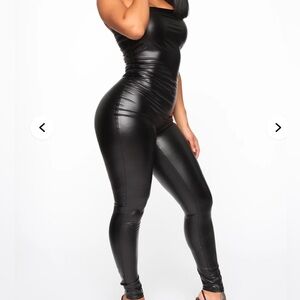 Black Faux Leather Leggings